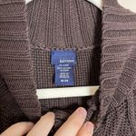 Women's Sweater Cardigan Espresso Chocolate Brown mock Y2K 90s Textured 3d Cable Size M Photo 5