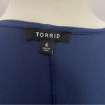 Torrid Cardigan Crepe Open Front Duster Long Sleeve Slinky Fabric Blue Photo 8