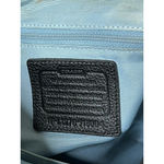 Coach Black Pebbled Leather Hobo Blue Lining F15064 Photo 5