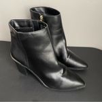 Liz Claiborne Eastriver Black Synthetic Pointy Toe Block Heel Ankle Boots Photo 1