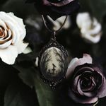 Gothic Crow Forest Cameo Pendant Necklace A Stylish Rope‎ Necklace Black Photo 3