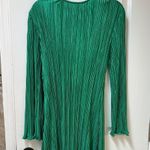 Green Long Sleeve Backless Dress Size L Photo 0