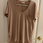 Women's Casual Tan Top Pink Size M Photo 0