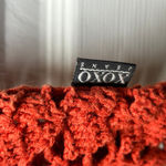 XOXO‎ Jeans Vintage 90's Y2K Crochet Tank Top Knit Open Back Rust Medium Cropped Orange Photo 3