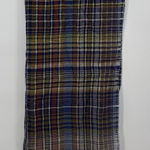 Echo Multicolor Wool Plaid Long Square Scarf Lightweight Designer Preppy Blue Photo 0