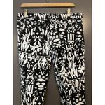 Almost Famous Pants Womens 13 Black White Geometric Print Skinny Stretch Denim Photo 3
