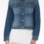 KanCan Classic Denim Jean Jacket Womens Medium Boho Preppy Pockets Blue Photo 0