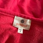 Sundry Anthropologie’s  Sweatshirt Pink Red Heart Crew Neck Sweater Size L NEW Photo 7