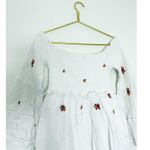Free People Counting Daisies Size Medium White Embroidered Off Shoulder Boho Photo 11