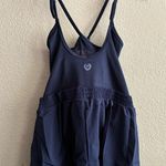 PINK - Victoria's Secret 🆕Victoria's Secret PINK Navy Ultimate Runsie Romper L🆕 Photo 3