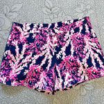 Lilly Pulitzer Hazelle Stretch Beyond The Sea Athletic Split Front Shorts Sz 6 Photo 9