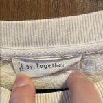 By Together  Cream Sweater with Colorful Stripes Photo 1