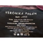 Veronica Pagan Red Burgundy Mesh Halter Bandeau Two Piece Bikini Set Swimwear L Size L Photo 2