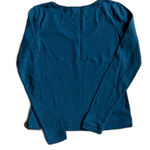 BDG Slim Fit Thermal V-Neck Long Sleeve Top Green Size XS Photo 1