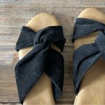 Lulus  Santana Black Suede Slide Sandals Size 9 NWOT Photo 4
