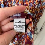 Emma & Michele NWOT  women’s burgundy‎ floral elastic cuff modest knee dress M Photo 3