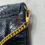 Rebecca Minkoff Black Animal Print Should Bag with Gold Hardware Photo 2
