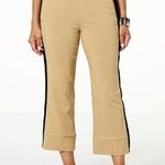 Wynne Layers Brown Black Flare Crop Ankle Pull On Pants Size 10 Tan Photo 0