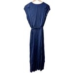 l*space L* Goa Short Sleeve Wrap Midi Dress Swim Coverup Midnight Blue Medium Photo 3