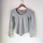 Free People  Lovely Lady Cuff Thermal Light Sage Green XS Photo 1