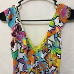 Bleu Rod Beattie Floral Ruffle One-Piece Swimsuit Size 8 Photo 1