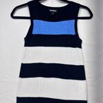 EXPRESS  Colorblock Knit Dress - Black, White, Blue Size M Photo 1