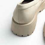 No Boundaries  Cream Lug Sole Slip On Penny Loafers, Size 6 Photo 11