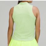 Lululemon Front Zip Mock Neck Tennis Tank Shirt Green Size 4 Sleeveless Top Photo 1