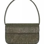STAUD  Tommy bag moss olive green beaded shoulder purse embroidered metallic NYE Photo 0