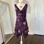 Charlotte Russe Early 2000's Purple Pink Handkerchief Asymmetric Mini Dress L Photo 1
