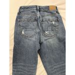 American Eagle Mom Jeans Womens 0 Blue Comfort Stretch Waistband Ripped Denim Photo 8