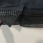 J.Crew  Black Linen Pencil Shirt with Crochet Detailing, Size 2P Photo 5