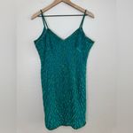 Laurence Kazar Vintage Emerald Green Sequin Beaded Silk Mini Dress Medium 80’s Photo 5