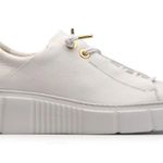 Paul Green Abbey White Leather Slip On Sneaker Size 9 Photo 3