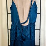 Wink Royal Blue Sleeveless Ruffle Silk Mini Dress Photo 5