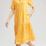 Chico's NWT size 18 Bright Orange Button-Up Dress Photo 0