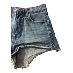 Abercrombie & Fitch The Mom Shorts High Rise Blue Denim Size 27/4 Cotton Slit Photo 3