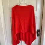 Minnie Rose  coral red cashmere poncho Photo 2
