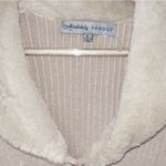 NWT Absolutely Famous Collared Faux Fur Sweater Tan Size L Photo 2
