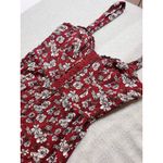 American Eagle Outfitters AE Red Floral Wide Leg Boho Jumpsuit Womens Size 2 Photo 5