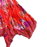 Maeve Anthropologie Grecia Ruffle Floral Chiffon Dress Asymmetrical Size 8 Women Photo 4