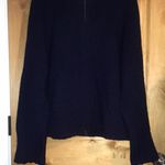 Armani Exchange AX 2-Pocket Navy Blue Lambswool Knit Zip Cardigan Hooded Jacket EUC Men’s L Photo 6