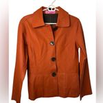 Peck & Peck  Women's Leather Orange Jacket Photo 0