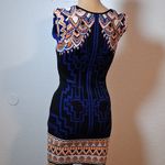 Jealous Tomato Geometric Black and Blue‎ Dress Photo 3