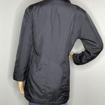 Gallery Black Collared Jacket With Slotted Pockets Leopard Print Lining Sz PP Photo 9