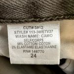 RE/DONE  70s Stove Pipe Jeans Camouflage Denim High Rise Slim Straight Green 24 Photo 4