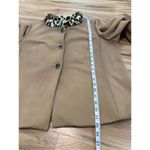 Chico's  Jacket Tan Brown Faux Fur Collar Buttons 3/4 Sleeves Sz 2 or large Photo 6