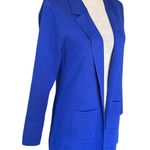 Vila Milano Blazer Jacket Sweater Open M Royal Blue Pockets New Photo 8