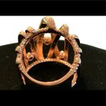 Ornate Rose Gold Diamond Cage Ring Size 8 18KRGP Photo 3