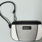 Calvin Klein Black Gray Grey Leather Wallet Wristlet Clutch Bag Purse π€π©Άπ€ Photo 0